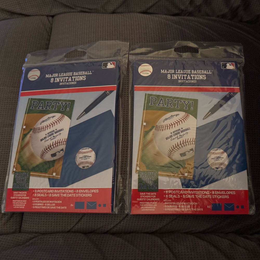 ⚾️Major League Baseball MLB Party Invitations 2 sets of 8 each New